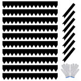 GARVEE Metall Rasenkante 10er Set, 102 × 15 cm Flexible Beetumrandung aus Verzinktem Stahl, Gartenkante mit Erdspießen, Rostfrei für Rasen, Blumenbeete & Wege - Schwarz/10er Set