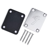 Garvee Electric Guitar Neck Plates Vintage-Style Silber Für Gitarren Und Bässe, Langlebig, Universell, Bühnen- Und Studioeinsatz - Silber