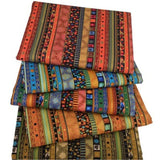 Garvee 5-Teiliges Bedrucktes Baumwollstoff-Set Mit Ethnischem Muster Für DIY Patchwork & Nähen, 25x20 cm, Vielseitig, Weich & Atmungsaktiv - grün