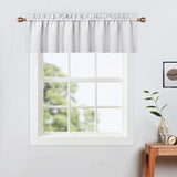 GARVEE Verdunkelungs-Volants 1er-Set, Thermo-Fenstervolants 132 x 38 cm, Blickdicht & Wärmeisolierend für Wohnzimmer, Küche & Schlafzimmer, Weiß - Weiß