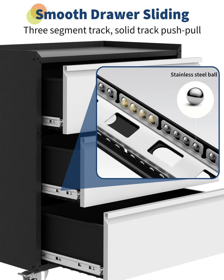 Sanftlaufende Schubladen mit Kugellagerführung