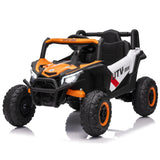 Garvee Kinder-Elektroauto UTV 12 V, Fernbedienung, Sanftanlauf, Sicherheitsgurt, Orange - Orange