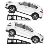Garvee Rampen für den Service von Autos und Lastwagen, Tragfähigkeit 5443 kg, höhenverstellbar 25-38 cm, robustes Metall, rutschfest, tragbar, für die Garage zu Hause, Grau - Grau