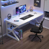 Garvee 31" Kleiner Computertisch Mit Kopfhörerhaken Für Schlafzimmer & Büro, Stabil & Langlebig, Platzsparend, Hochwertige Dichteplatte & Stahlrahmen, Schwarz - rot