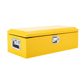 Garvee Werkzeugkiste 76 cm Stahl, Deichselbox Mit Riffelblech, Griffen & Schloss, Gelb - Gelb