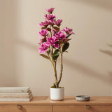 Garvee 37" Künstlicher Magnolienbaum 2er Set Mit Weißem Topf Für Zuhause Und Büro, Pflegeleicht, Stabil, Realistisch