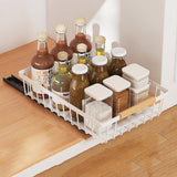 Garvee Ausziehbarer Schrank-Organizer Multifunktionaler Schrankkorb für Küche Speisekammer Badezimmer 39,5 × 28 × 9,8 cm Standard, mit Stauraum, mit LED - 