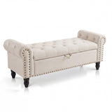 Garvee Storage Ottoman Bench Mit Gaslift, Armlehnen, 44,6 Gal Kapazität, Beige, Wohnzimmer & Schlafzimmer