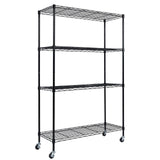 Garvee 4-Stufiges Schwerlast-Regal Mit Rollen Verstellbare Ablagen Für Küche Und Garage 60x18x72 Zoll Pulverbeschichtet SPCC Stahl