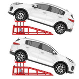 Garvee Auffahrrampe, Tragkraft 5443 kg, Altura verstellbar 25-38 cm, Metal robust, Antideslizante, Portátiles, für Werkstatt und Garage, Rot - Rot