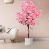 Garvee Künstlicher Kirschblütenbaum 5,9ft Mit Doppelter Stange, Kunststoff, Verstellbare Äste, Topf Für Wohn- Und Partydeko, Realistisch, Rosa - rosa