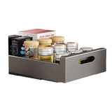 Garvee Ausziehbarer Schrankorganizer 17" Tief, 25cm Breit, Graue Schubladen Für Küche & Bad, Langlebige Schienen, Einfache Montage - Wie gezeigt
