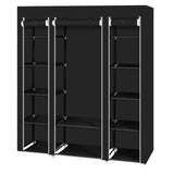 Garvee Tragbarer Stoffkleiderschrank Faltbar Mit Deckel Haken Und Trennwänden Für Zuhause 147x44x174 cm Staubschutzhülle