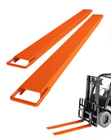 Garvee Robuste Stahlgabelverlängerungen für Gabelstaplerfahrer im Bauwesen 11x213cm, Orange - Orange