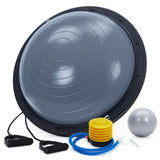 Garvee Balance Ball 58 cm Mit Anti-Rutsch Basis, 2 Bändern & Pumpe, Für Training, Grau - Grau