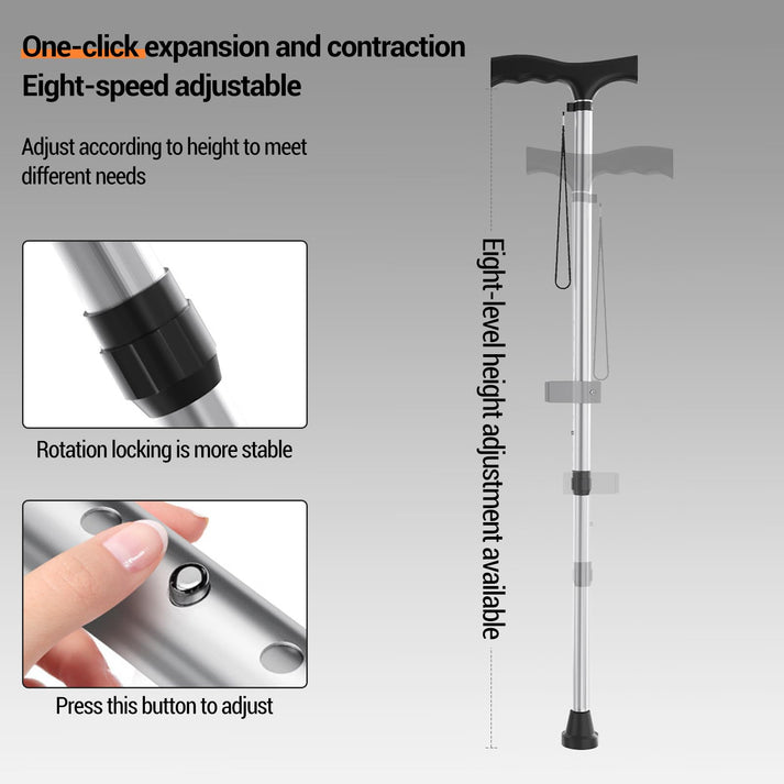 Aufstehhilfe mit magnetischer Schnelldemontage und Höhenverstellung