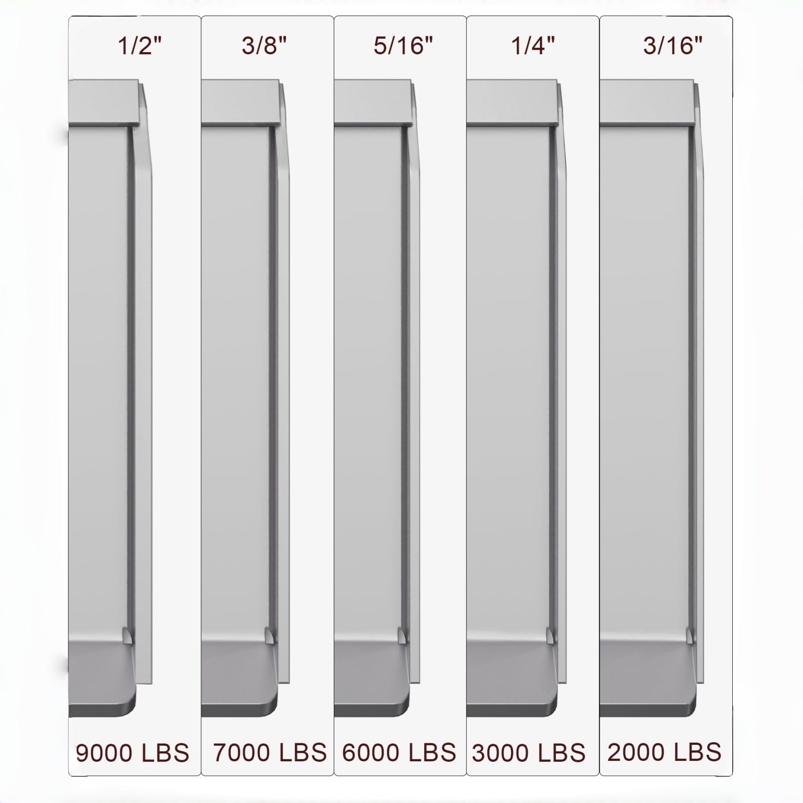 Garvee Skid-Steer-Anbauplatte 46"x18,5" – Stahl, 5/16" dick für Minibagger & Landwirtschaft