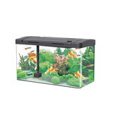 Garvee Aquarium Fish Tank Starter Kit Mit Filter Und Sauerstoffversorgung, Acryl, Mini Rechteckig, Tischdekoration Für Garnelen & Guppy, LED-Beleuchtung - Zweite Generation 350
