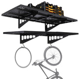 Garvee 2er-Set Garagenwandregal Schwerlast Stahl 1,6x4 ft Pulverbeschichtet Mit Haken Für Garage & Werkstatt, 560 LBS Tragkraft, Schraubverbindung - 