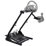 Garvee Racing Wheel Stand Simulator Cockpit L-Type Faltbar Höhenverstellbar Carbonstahl Für Gaming Rennspiele Schwarz
