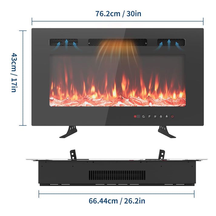 Flacher Wand-Elektrokamin