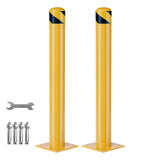 Garvee Heavy Duty Stahl Sicherheitsbollards 42 Zoll, 4.5 Zoll Durchmesser, Abnehmbare Pfosten Für Lager & Parkplatz, Reflektierendes Band, Ankerbolzen, Robust & Wetterfest