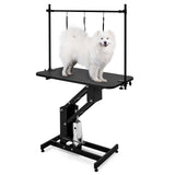 Garvee Hydraulischer Hundefriseurtisch Höhenverstellbar Für Baden Schneiden Stylen 110×61 cm MDF-Platte Stabil Rutschfest