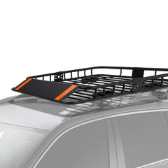 Garvee Dachgepäckträger Auto Dachkorb Pulverbeschichteter Stahl 117x91x13cm Schwarz Für SUV Pick-Up-Trucks Autoreisen