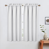 GARVEE Verdunkelungs-Volants 2er-Set, Thermo-Fenstervolants 66 x 114 cm, Blickdicht & Wärmeisolierend für Wohnzimmer, Küche & Schlafzimmer, Weiß - Weiß