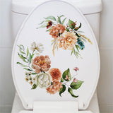 Garvee Wandaufkleber Für Toilette MT23023 Grünes Blumenmuster Modernes Design 20x30 cm Selbstklebend Wasserdicht Badezimmerdeko