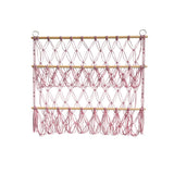 Garvee Großes Kuscheltier-Hängesitznetz Verstellbar Robuste Aufbewahrung Eckmontage Kinderzimmer 70x80cm - Rosa