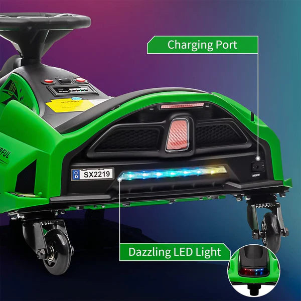 Elektro Drift Kart mit LED Licht und Sicherheitsdesign