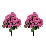 Garvee Künstliche Lavendel-Begonien-Ballbäume 23'' UV-Beständig Wetterfest PE-Material Mit Erdspieß Für Garten & Terrasse Grün - Rosa