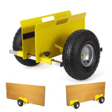 Garvee Plattenwagen bis 272 kg, verstellbarer Plattentransporter mit 0–24,1 cm Klemmweite & 25,4 cm Luftreifen für Trockenbau, Holz, Glas & Türen - Gelb (Qualitätsverbesserung)