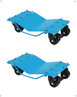 Garvee Auto Dolly Set 2, 4000 lbs Tragkraft, Manganstahl, Antirutschplatte, 360° Drehbare Räder, 16"x13", Blau, Werkstatt & Garage