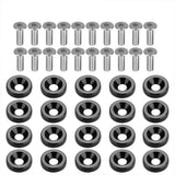 Garvee Aluminium Motorbefestigungsset M6x20 mm - 40 Teile - Edelstahlbolzen - Schwarz - Auto- und Motorradteile