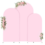 Garvee Wedding Arch Cover 3-teiliges Spandex Set mit Reißverschluss für Party & Zeremonie Neutral - Rosa