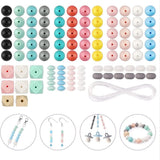 Garvee 100 Stück Silikonperlen DIY Set Bunte Runde & Facettierte Formen Für Schmuckherstellung Vielseitig Robust Handgemacht