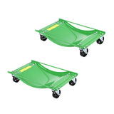 Garvee Auto-Rad Dolly Set 2 Stück – 8,9 cm Stahlrollen, 2268 kg Tragkraft, Robust & Vielseitig - Grün