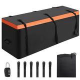 Garvee Gepäckträger für Anhängerkupplung Gepäcktasche 21 Cu Ft, Schwerlast wasserdichte PVC-Plane, 8 verstärkte Gurte, für Auto, LKW, SUV, Camping, Schwarz - Schwarz