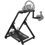 Garvee Racing Steering Wheel Stand X-Type Verstellbar Faltbar Carbonstahl Mit Rollen Für Gaming Simulator Cockpit Schwarz