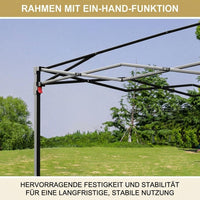 GARVEE 2,5 x 2,5 m Pop-Up Pavillon, Wasserdichtes Gartenpavillon mit UV-Schutz, Höhenverstellbar und Tragetasche, Ideal für Garten, Camping und Outdoor Events, Cremefarben