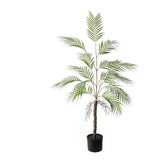 Garvee Künstliche Palme 4ft Tropisch Realistischer Stamm Kunststofftopf Indoor Wohnzimmer Büro Grün - 120 cm Einpolig Grün