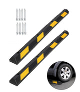 Garvee Gummi-Parkstopper 183 cm robust mit gelb-schwarzen reflektierenden Streifen