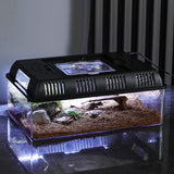 Garvee Tragbare Reptilienbox Mit Licht, Transparent, Für Reptilien & Amphibien, 33×24×12 cm