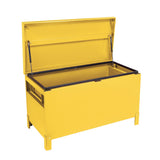 Garvee Schwerlast-Stahl-Werkzeugkasten für LKW – 91×38×48 cm (36″×15″×19″), Rote Hochglanz-Beschichtung, Stahl-Bauwagenkasten (Gelb) - Gelb