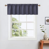 GARVEE Verdunkelungs-Volants 1er-Set, Thermo-Fenstervolants 132 x 38 cm, Blickdicht & Wärmeisolierend für Wohnzimmer, Küche & Schlafzimmer, Dunkelgrau - Dunkelgrau