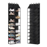 Garvee Über Die Tür Schuhregal 10-Stufig Mit 20 Taschen Oxford Stoff Robuste Metallhaken Platzsparend Für Enge Schränke 64H X 20W X 7D