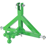 Garvee Schwere 3-Punkt-Anhängerkupplung für Traktor Kategorie 1 – Mit 2″ Aufnahme, 10.000 lbs Zuglast & 3 Kugelköpfen (1-7/8″, 2″, 2-5/16″) - Grün