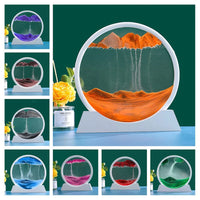 Garvee Bewegliche Sand Kunst Bild Dekoration Runde 3D Plastik Fließende Sandmalerei Tiefsee Sand Landschaft Schwarz Für Zuhause Wohnzimmer Büro
